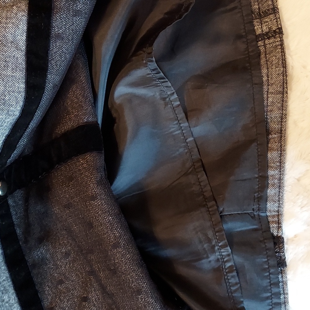 Anna Sui for Target Black & Grey Herringbone Studded Cage Mini Dress Size 13 - Picture 10 of 12